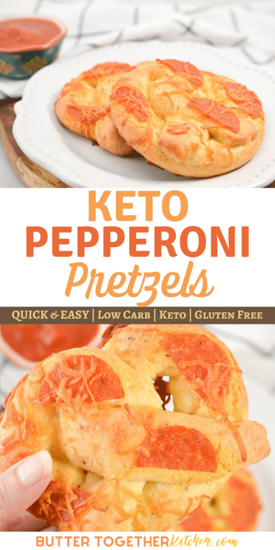 Keto Pepperoni Pizza Pretzels - Butter Together Kitchen